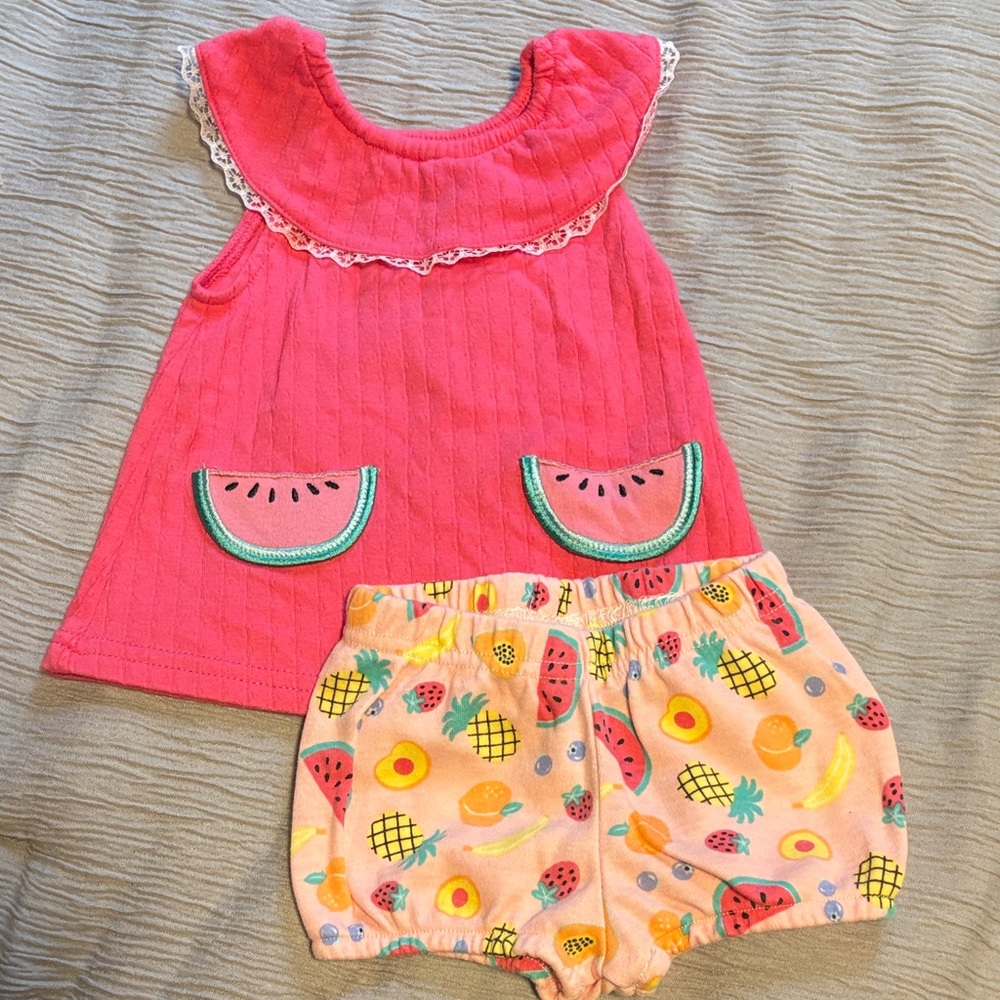 Baby Starters Pink Watermelon Matching Set
